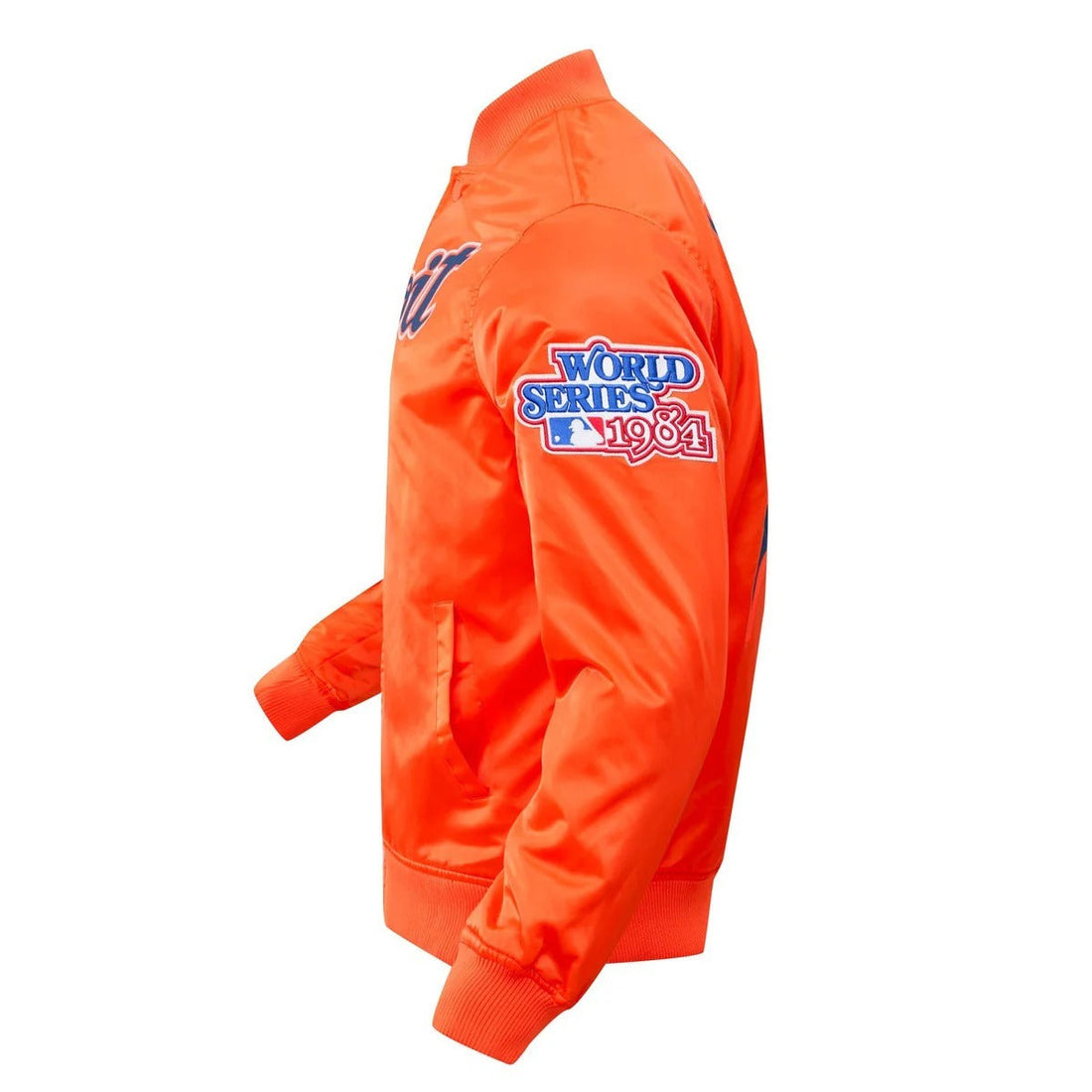 MLB DETROIT TIGERS BIG LOGO WORLD SERIES MEN'S SATIN JACKET