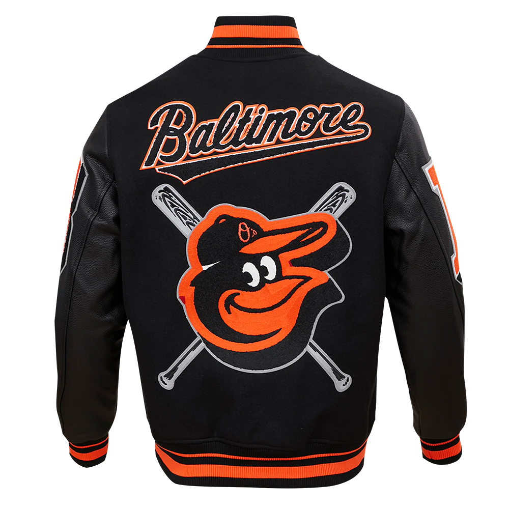 MLB BALTIMORE ORIOLES MASHUP MEN'S RIB WOOL VARSITY JACKET