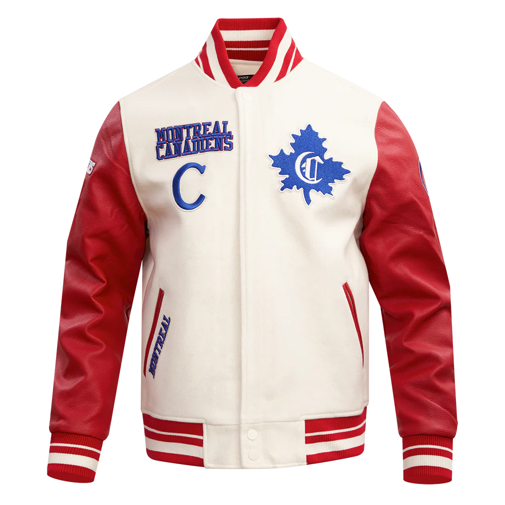 NHL MONTREAL CANADIENS RETRO CLASSIC MEN'S RIB WOOL VARSITY JACKET