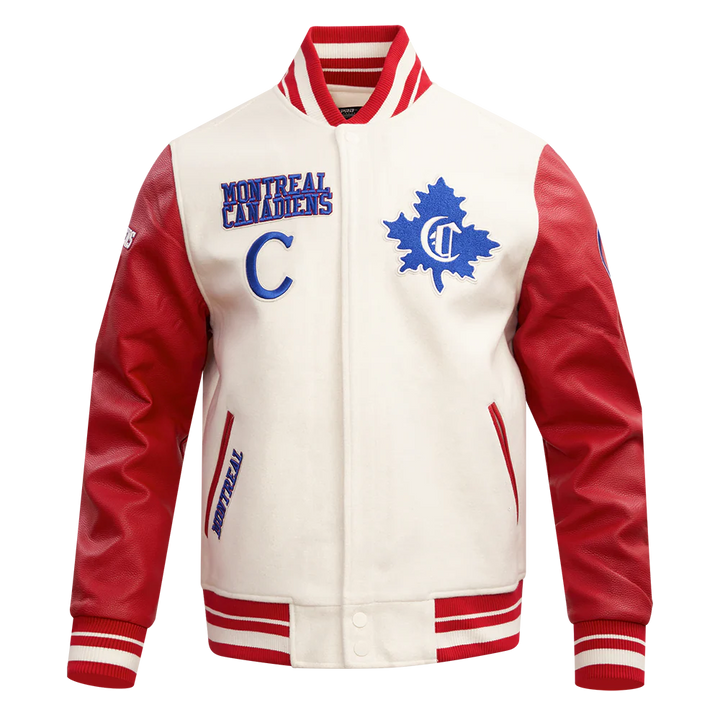 NHL MONTREAL CANADIENS RETRO CLASSIC MEN'S RIB WOOL VARSITY JACKET