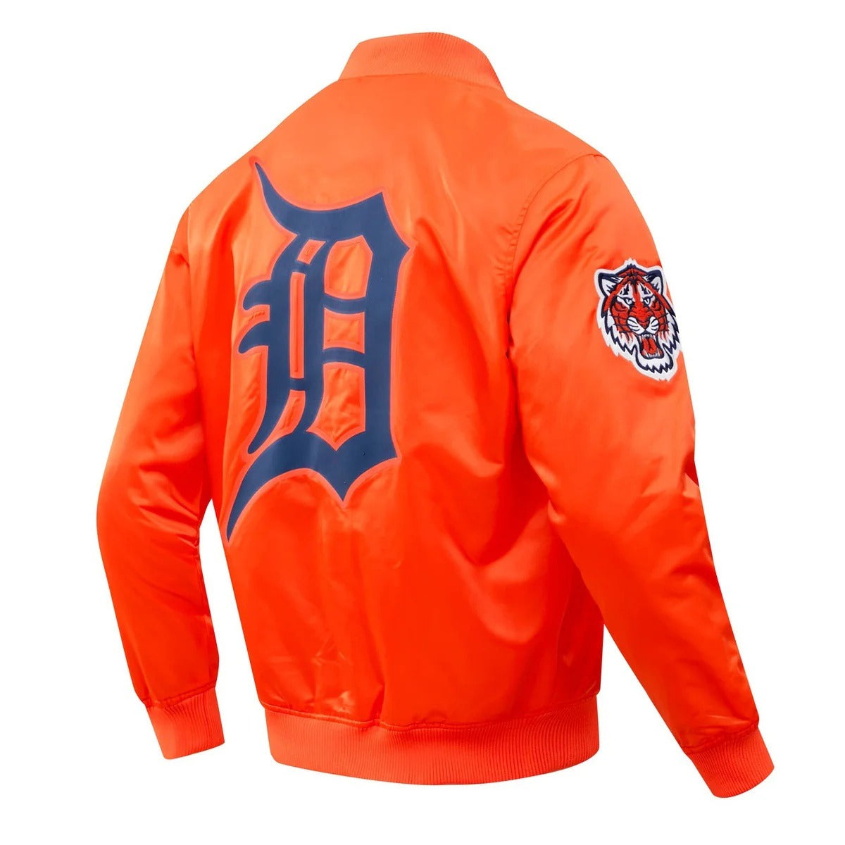 MLB DETROIT TIGERS BIG LOGO WORLD SERIES MEN'S SATIN JACKET