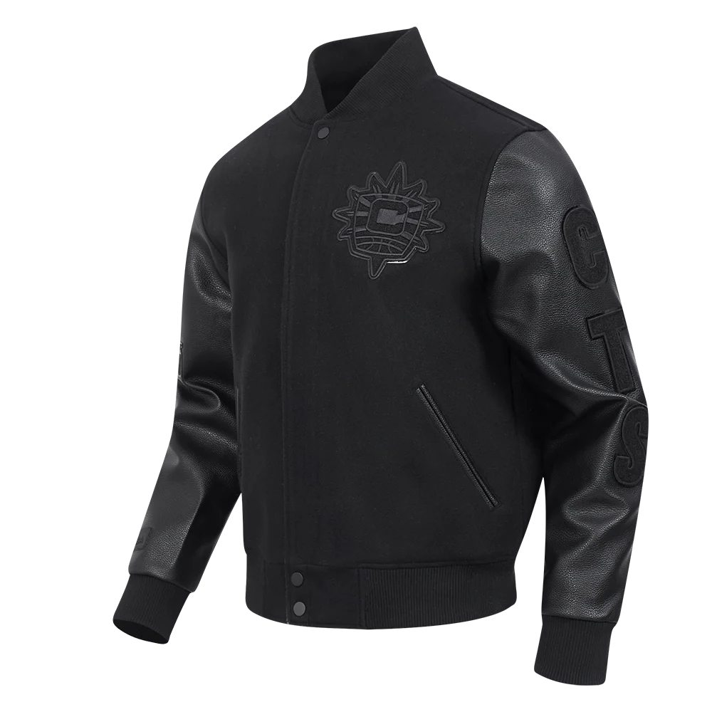 WNBA CONNECTICUT SUN TRIPLE BLACK MEN'S WOOL VARSITY JACKET