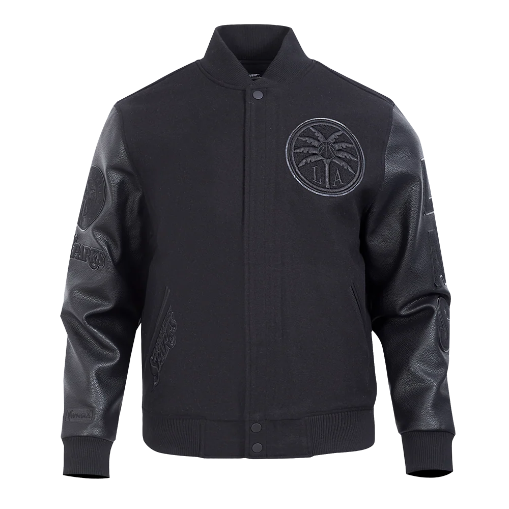 WNBA LOS ANGELES SPARKS TRIPLE BLACK MEN'S WOOL VARSITY JACKET