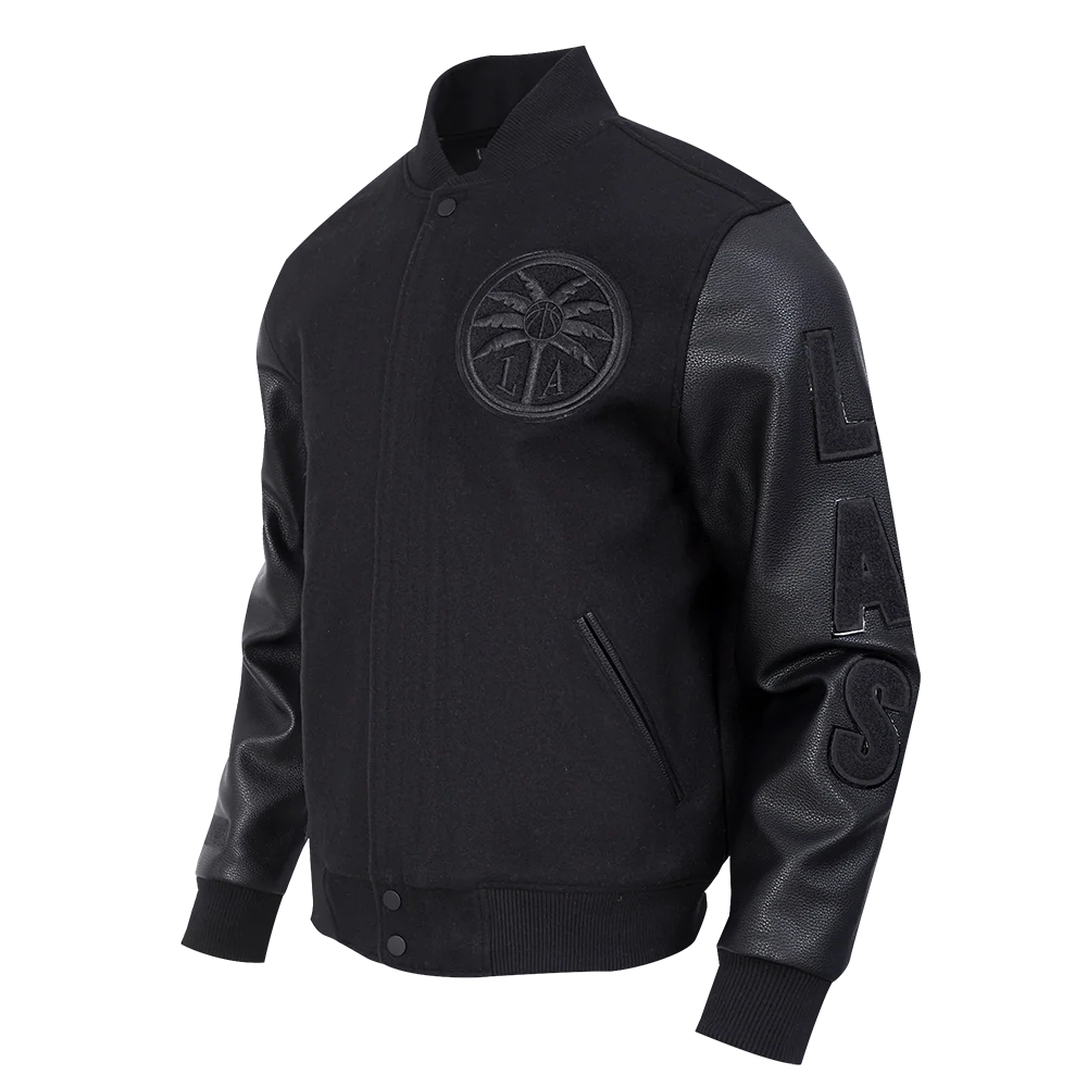 WNBA LOS ANGELES SPARKS TRIPLE BLACK MEN'S WOOL VARSITY JACKET