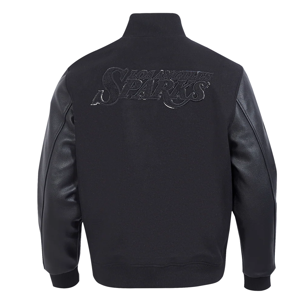 WNBA LOS ANGELES SPARKS TRIPLE BLACK MEN'S WOOL VARSITY JACKET