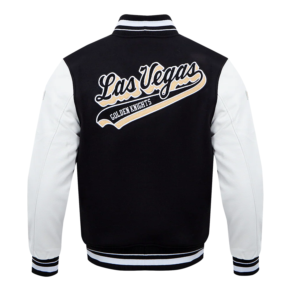 NHL VEGAS GOLDEN KNIGHTS SCRIPT TAIL MEN'S RIB WOOL VARSITY