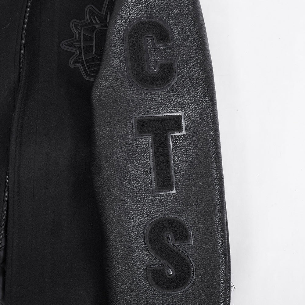 WNBA CONNECTICUT SUN TRIPLE BLACK MEN'S WOOL VARSITY JACKET