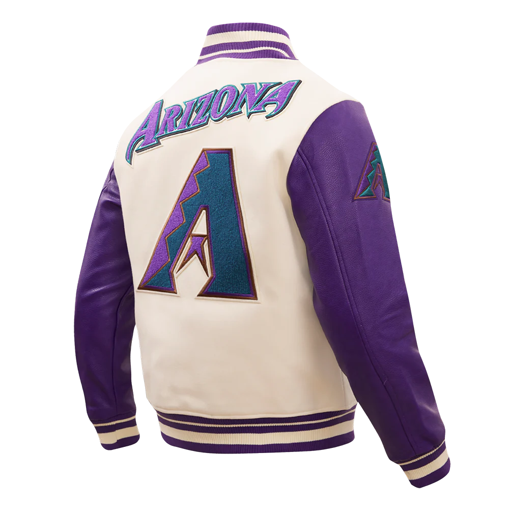 MLB ARIZONA DIAMONDBACKS RETRO CLASSIC MEN'S RIP WOOL VARSITY JACKET