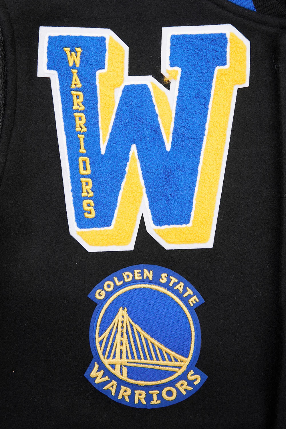 NBA GOLDEN STATE WARRIORS MASHUP MEN'S RIB WOOL VARSITY JACKET