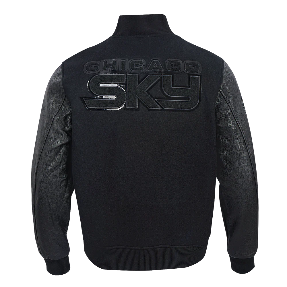 WNBA CHICAGO SKY TRIPLE BLACK MEN'S WOOL VARSITY JACKET