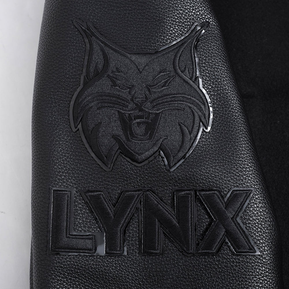 WNBA MINNESOTA LYNX TRIPLE BLACK MEN'S WOOL VARSITY JACKET