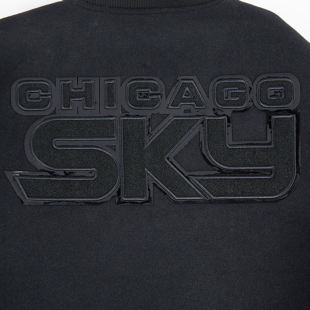 WNBA CHICAGO SKY TRIPLE BLACK MEN'S WOOL VARSITY JACKET
