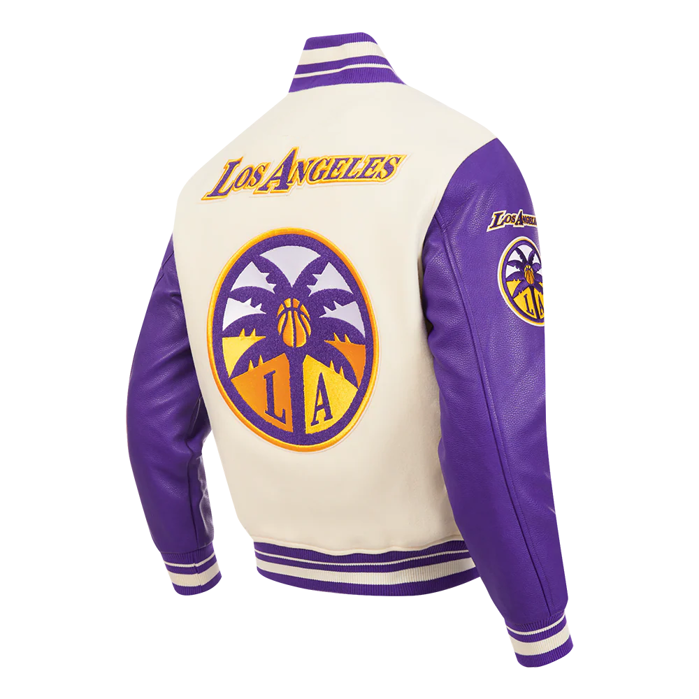 WNBA LOS ANGELES SPARKS RETRO CLASSICS MEN'S RIB WOOL VARSITY JACKET