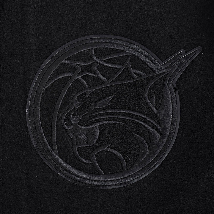 WNBA MINNESOTA LYNX TRIPLE BLACK MEN'S WOOL VARSITY JACKET