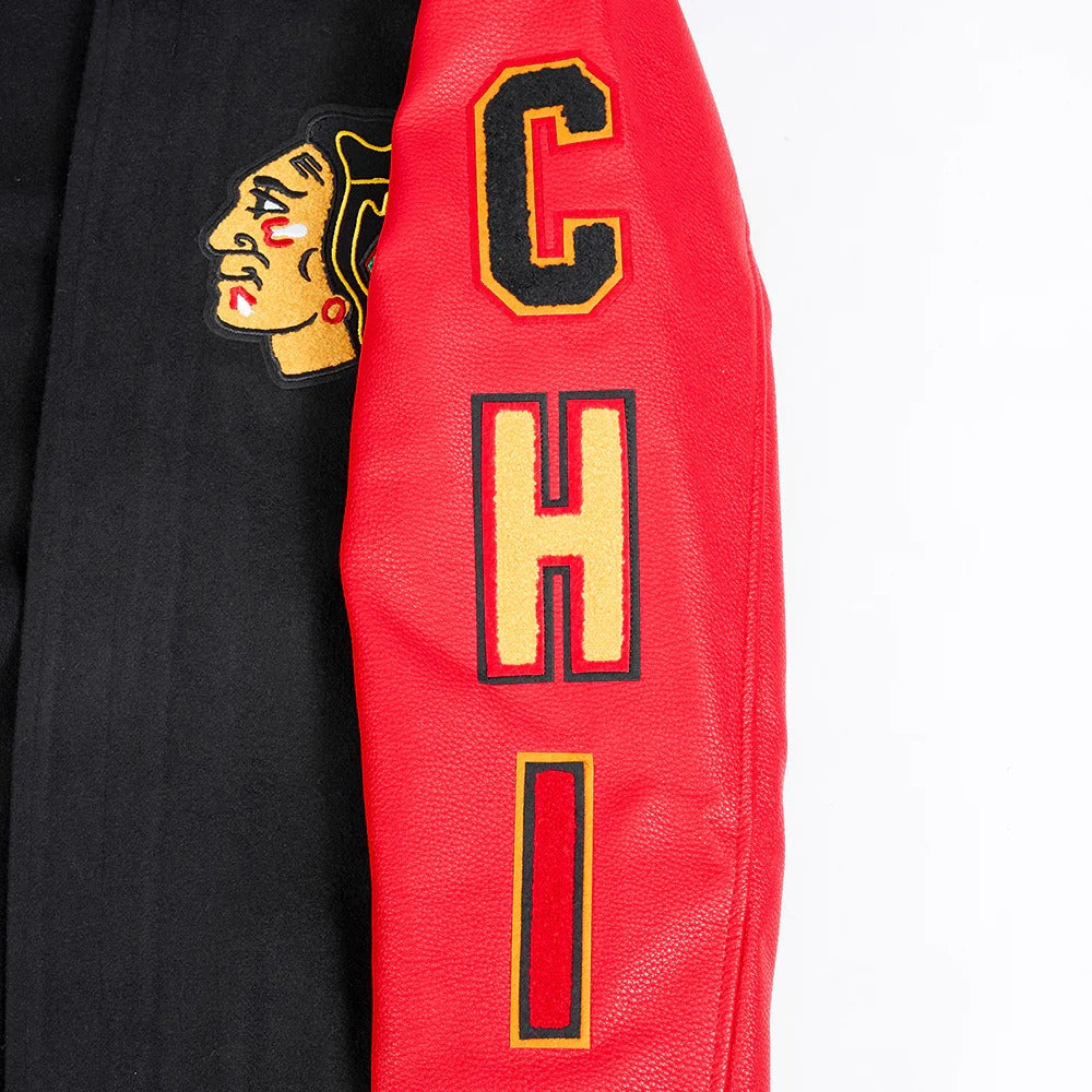 NHL CHICAGO BLACKHAWKS CLASSIC MEN'S WOOL VARSITY JACKET