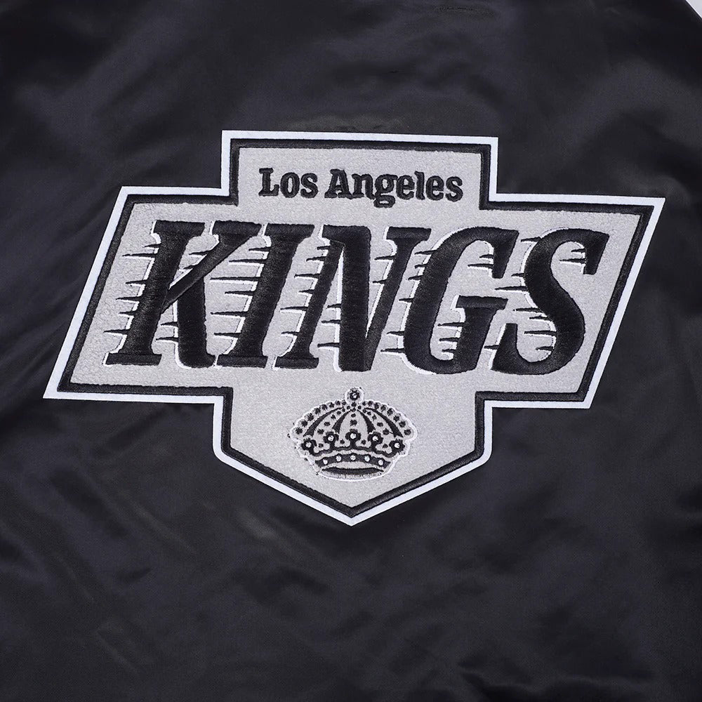 NHL LOS ANGELES KINGS RETRO CLASSIC MEN'S RIB SATIN JACKET