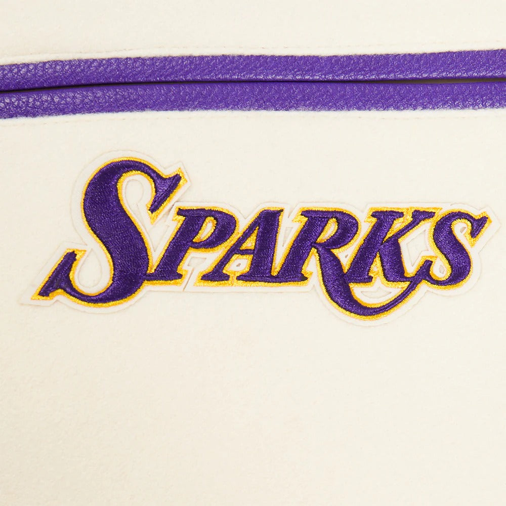 WNBA LOS ANGELES SPARKS RETRO CLASSICS MEN'S RIB WOOL VARSITY JACKET