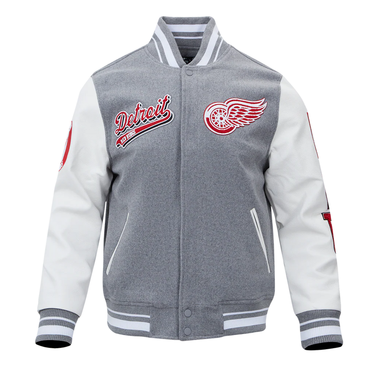 NHL DETROIT RED WINGS SCRIPT TAIL MEN'S RIB WOOL VARSITY