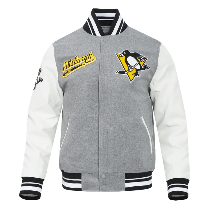 NHL PITTSBURGH PENGUINS SCRIPT TAIL MEN'S RIB WOOL VARSITY