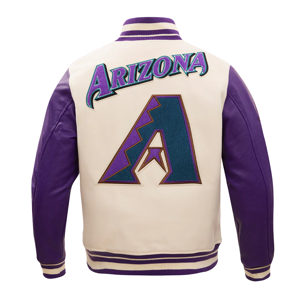 MLB ARIZONA DIAMONDBACKS RETRO CLASSIC MEN'S RIP WOOL VARSITY JACKET