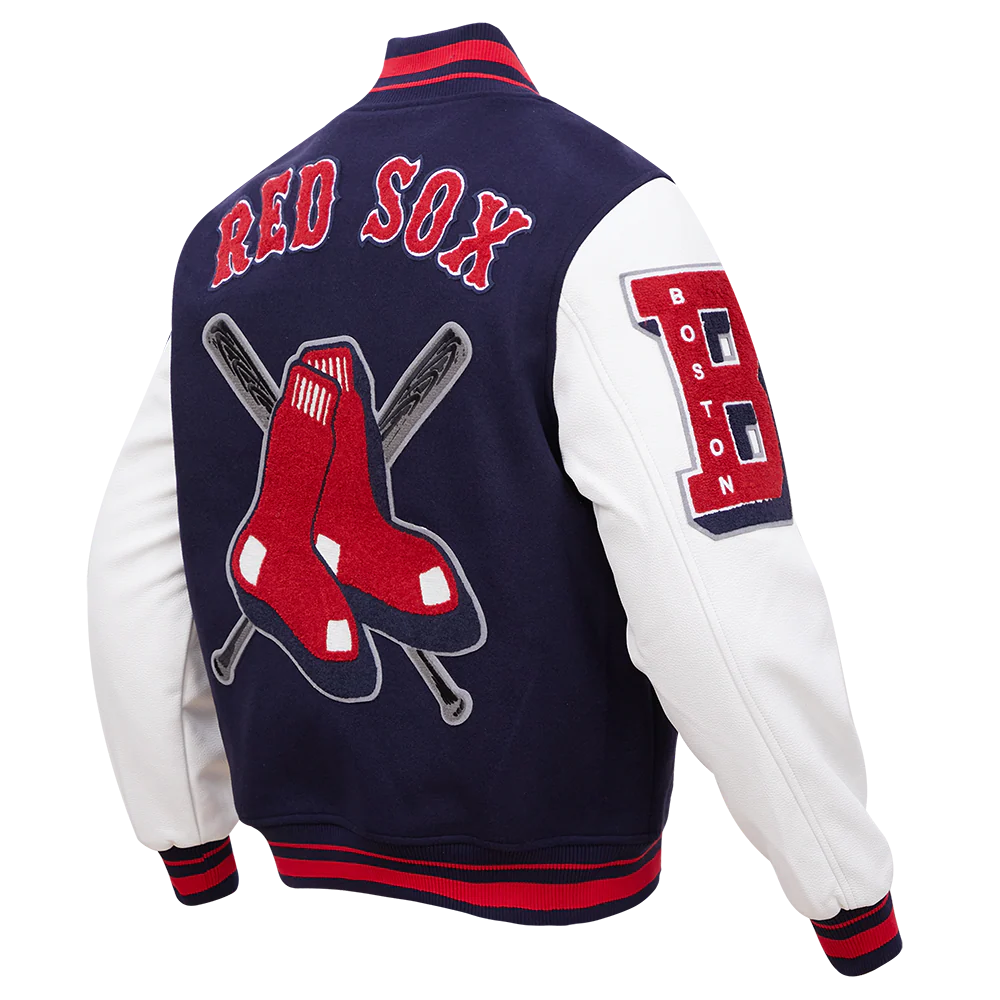 MLB BOSTON RED SOX MASHUP MEN'S RIB WOOL VARSITY JACKET