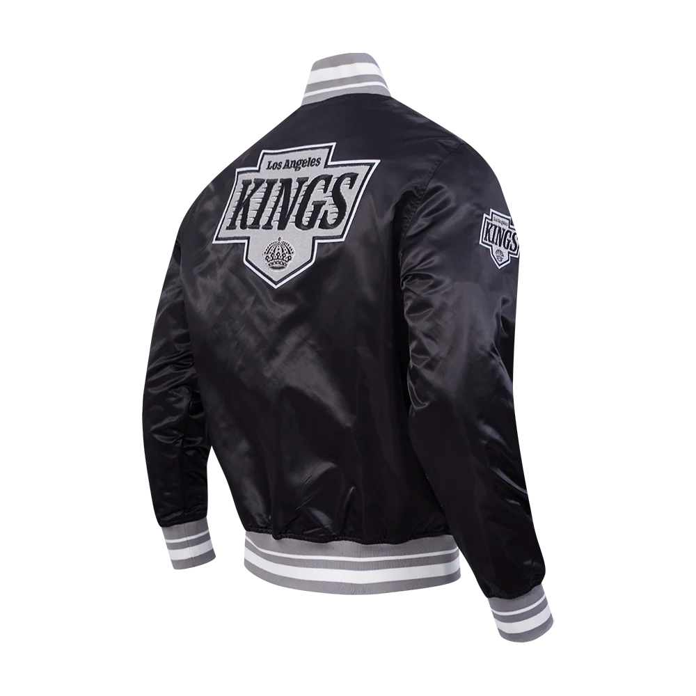NHL LOS ANGELES KINGS RETRO CLASSIC MEN'S RIB SATIN JACKET