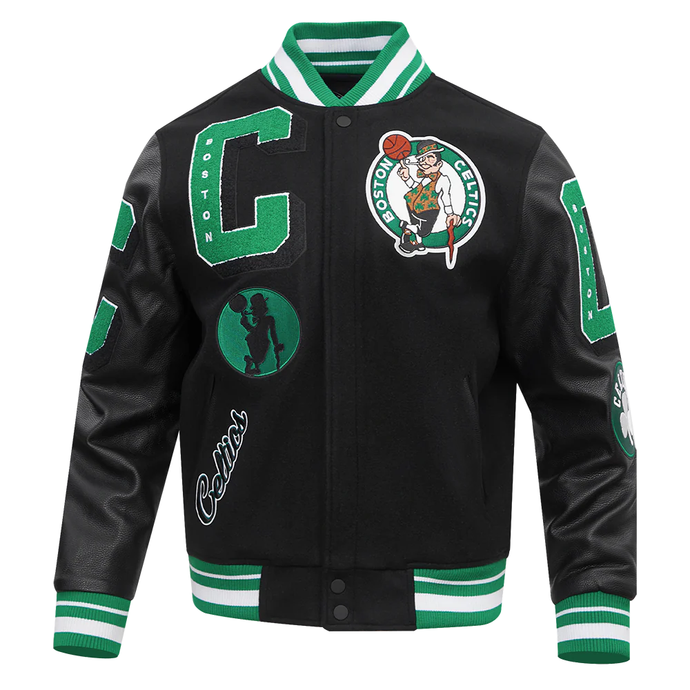 NBA INDIANA PACERS MASHUP MEN'S RIB WOOL VARSITY JACKET