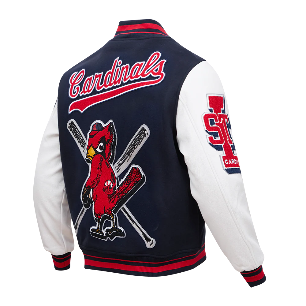MLB ST. LOUIS CARDINALS RETRO MASHUP MEN'S RIB WOOL VARSITY JACKET