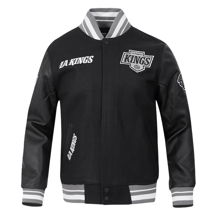 NHL LOS ANGELES KINGS RETRO CLASSIC MEN'S RIB WOOL VARSITY JACKET