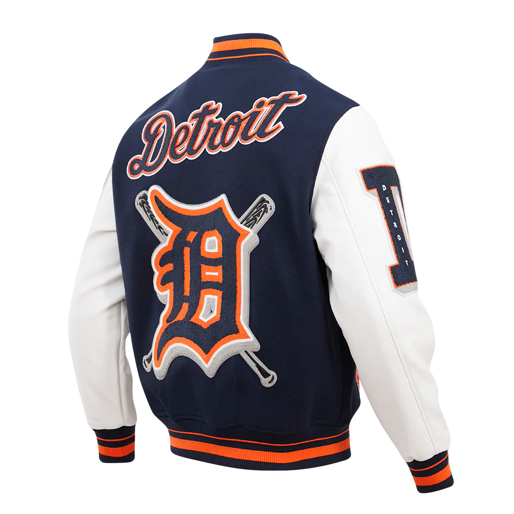 MLB DETROIT TIGERS MASHUP MEN'S RIB WOOL VARSITY JACKET