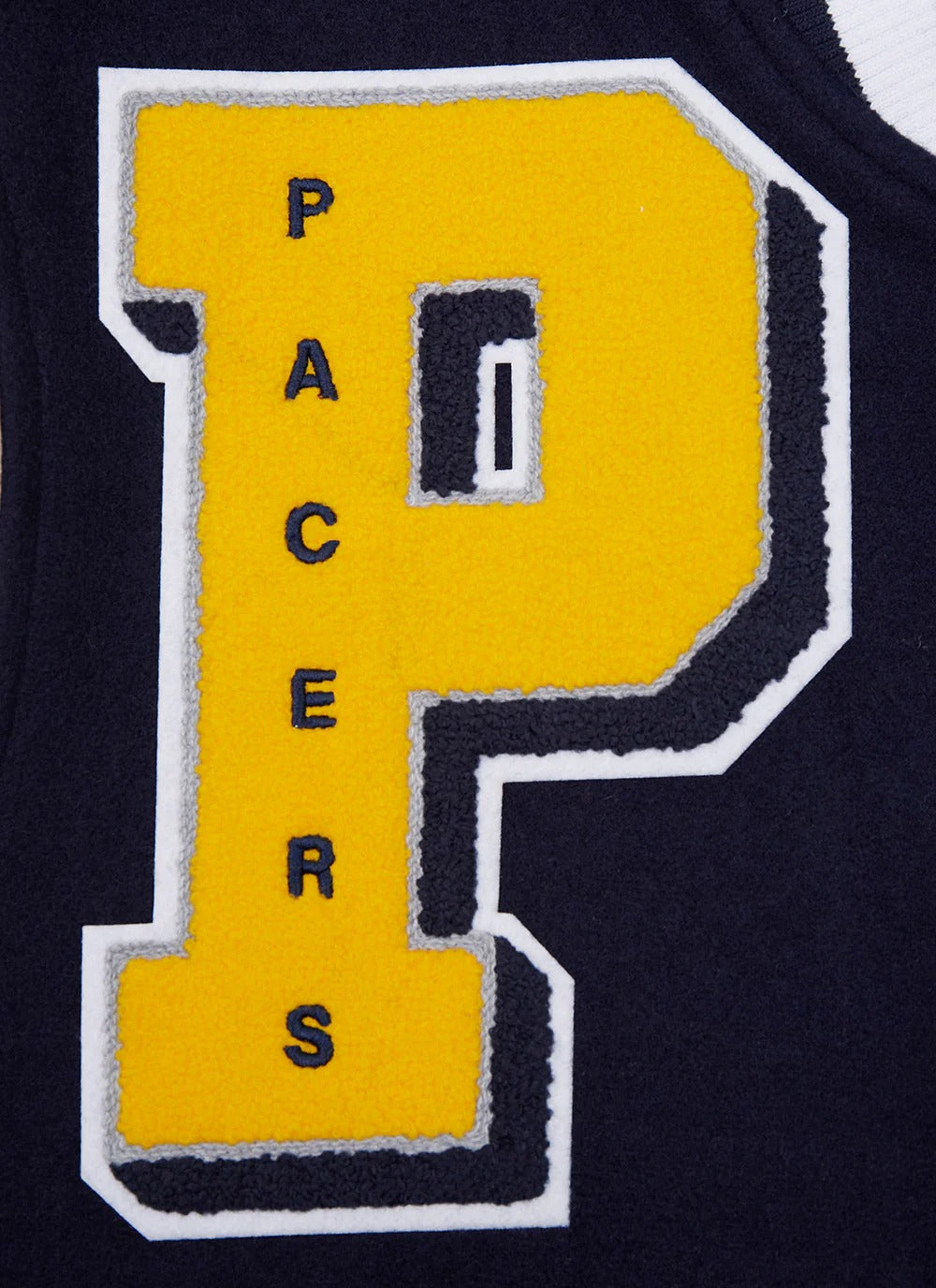 NBA INDIANA PACERS MASHUP MEN'S RIB WOOL VARSITY JACKET