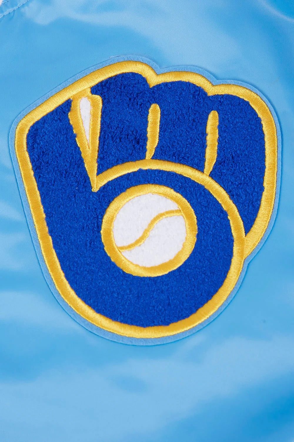 MLB MILWAUKEE BREWERS RETRO CLASSIC MEN'S RIB SATIN JACKET