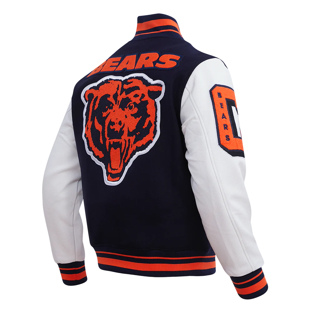 NFL CHICAGO BEARS MASHUP MEN'S RIB WOOL VARSITY JACKET