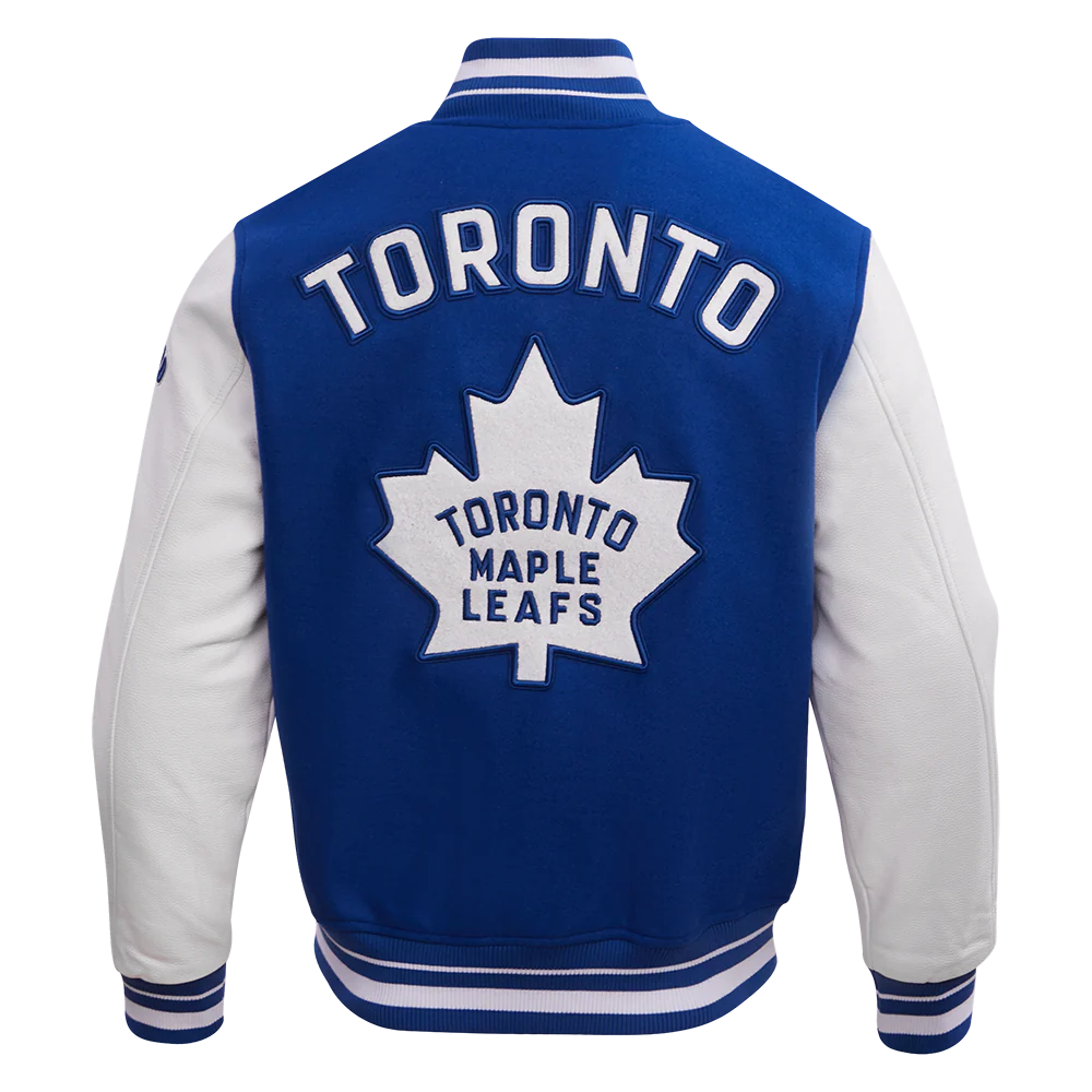 NHL TORONTO MAPLE LEAFS RETRO CLASSIC MEN'S RIB WOOL VARSITY JACKET
