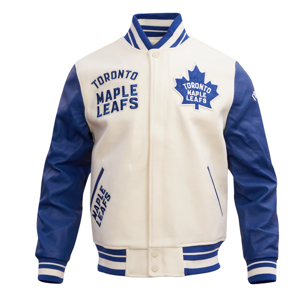 NHL TORONTO MAPLE LEAFS RETRO CLASSIC MEN'S RIB WOOL VARSITY JACKET