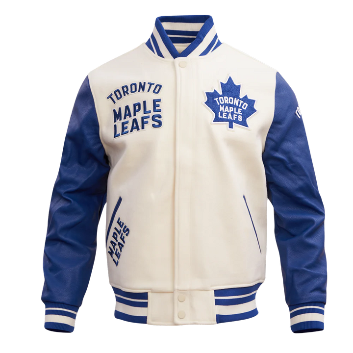 NHL TORONTO MAPLE LEAFS RETRO CLASSIC MEN'S RIB WOOL VARSITY JACKET