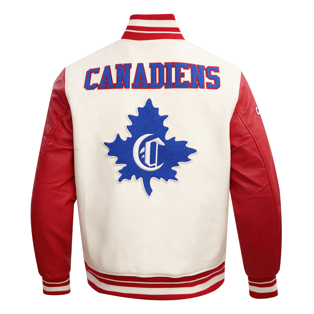 NHL MONTREAL CANADIENS RETRO CLASSIC MEN'S RIB WOOL VARSITY JACKET