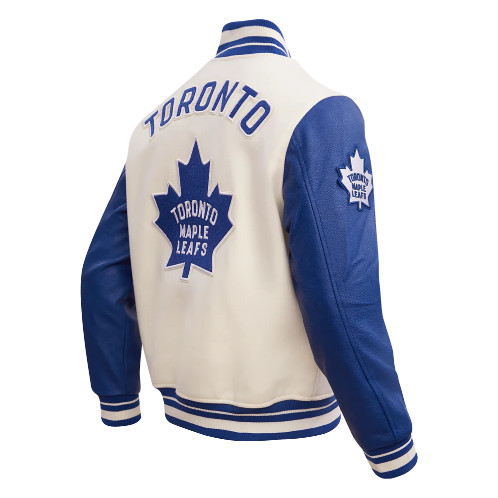 NHL TORONTO MAPLE LEAFS RETRO CLASSIC MEN'S RIB WOOL VARSITY JACKET