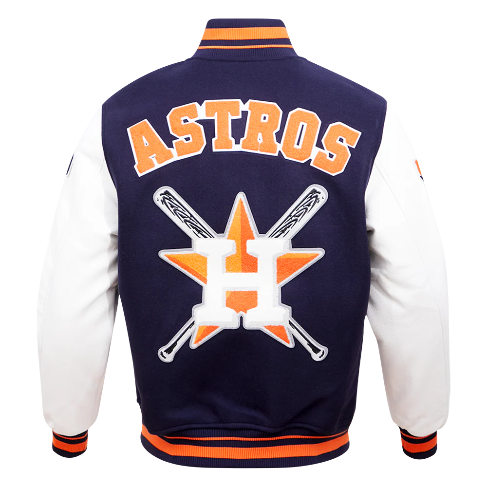 MLB HOUSTON ASTROS MASHUP MEN'S RIB WOOL VARSITY JACKET