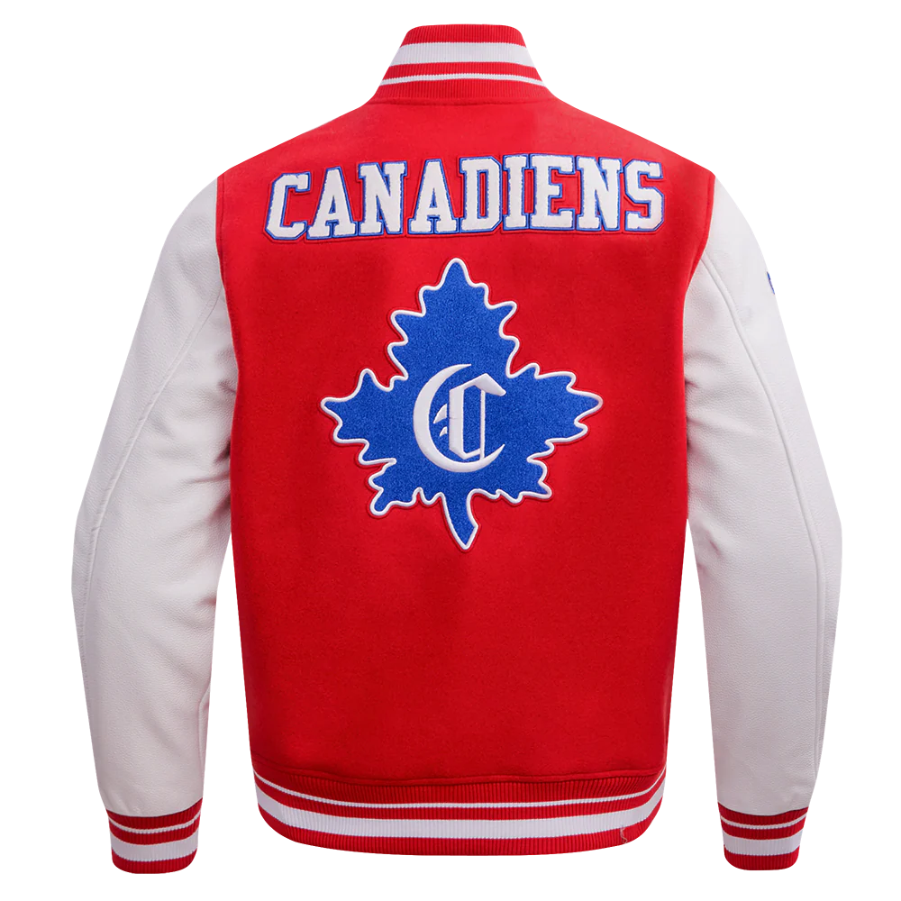 NHL MONTREAL CANADIENS RETRO CLASSIC MEN'S RIB WOOL VARSITY JACKET