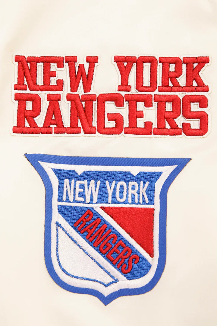 NHL NEW YORK RANGERS RETRO CLASSIC MEN'S RIB SATIN JACKET