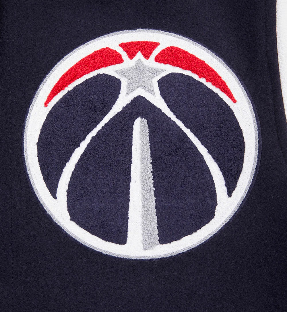 NBA WASHINGTON WIZARDS MASHUP MEN'S RIB WOOL VARSITY JACKET
