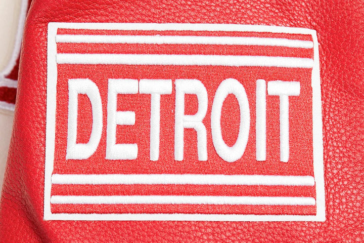 NHL DETROIT RED WINGS RETRO CLASSIC MEN'S RIB WOOL VARSITY JACKET