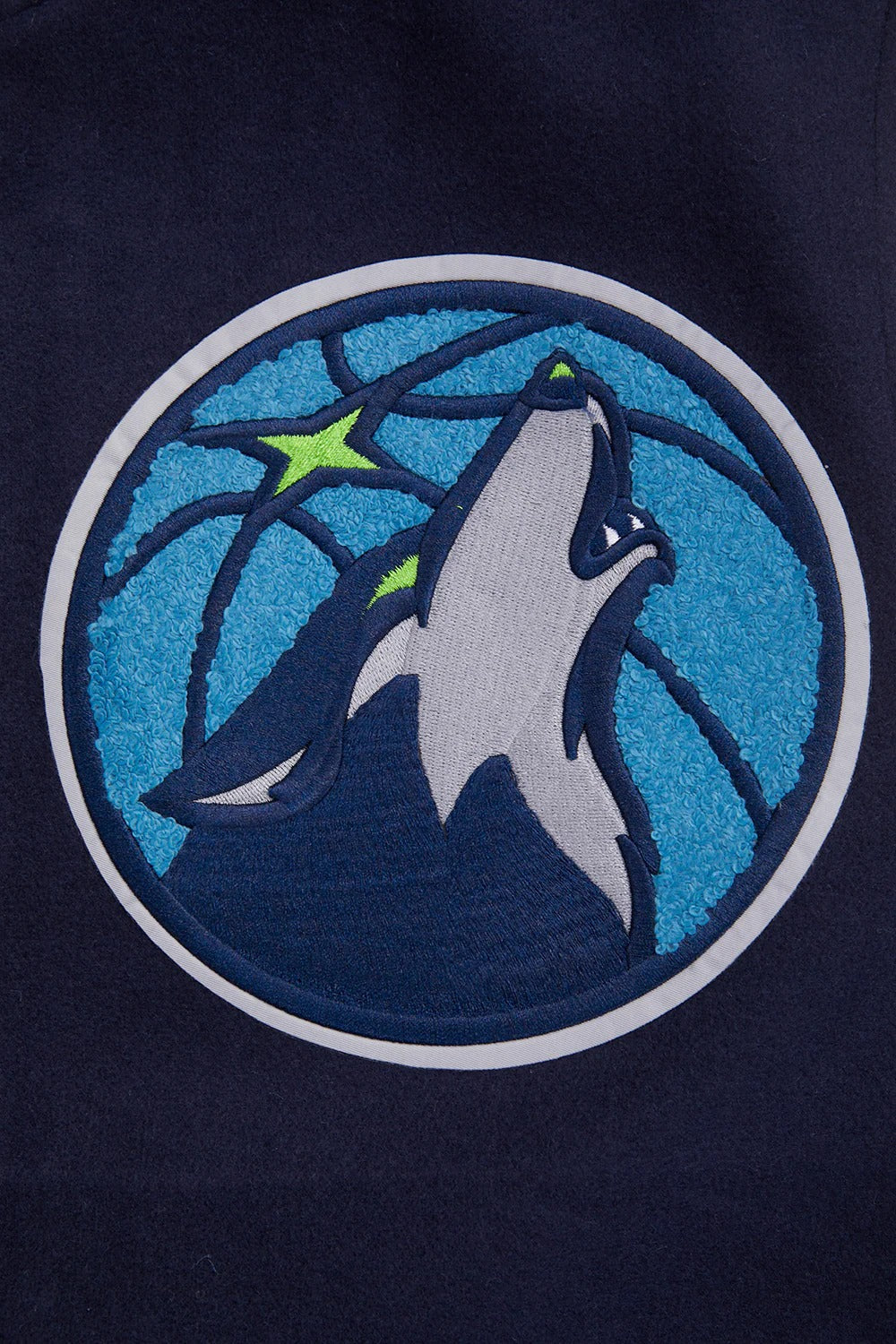 NBA MINNESOTA TIMBERWOLVES MASHUP MEN'S RIB WOOL VARSITY JACKET