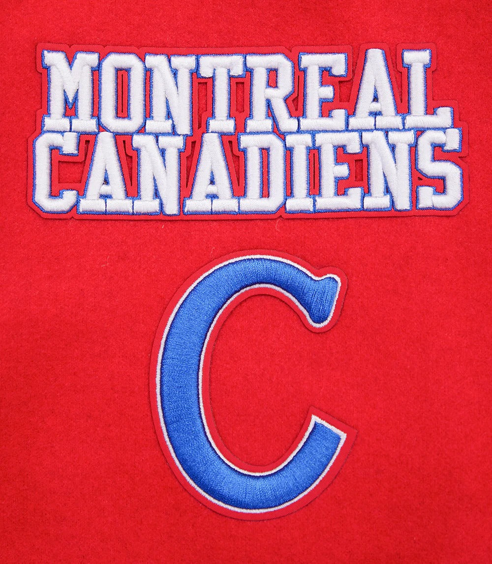 NHL MONTREAL CANADIENS RETRO CLASSIC MEN'S RIB WOOL VARSITY JACKET