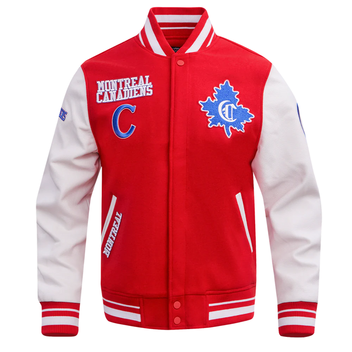 NHL MONTREAL CANADIENS RETRO CLASSIC MEN'S RIB WOOL VARSITY JACKET