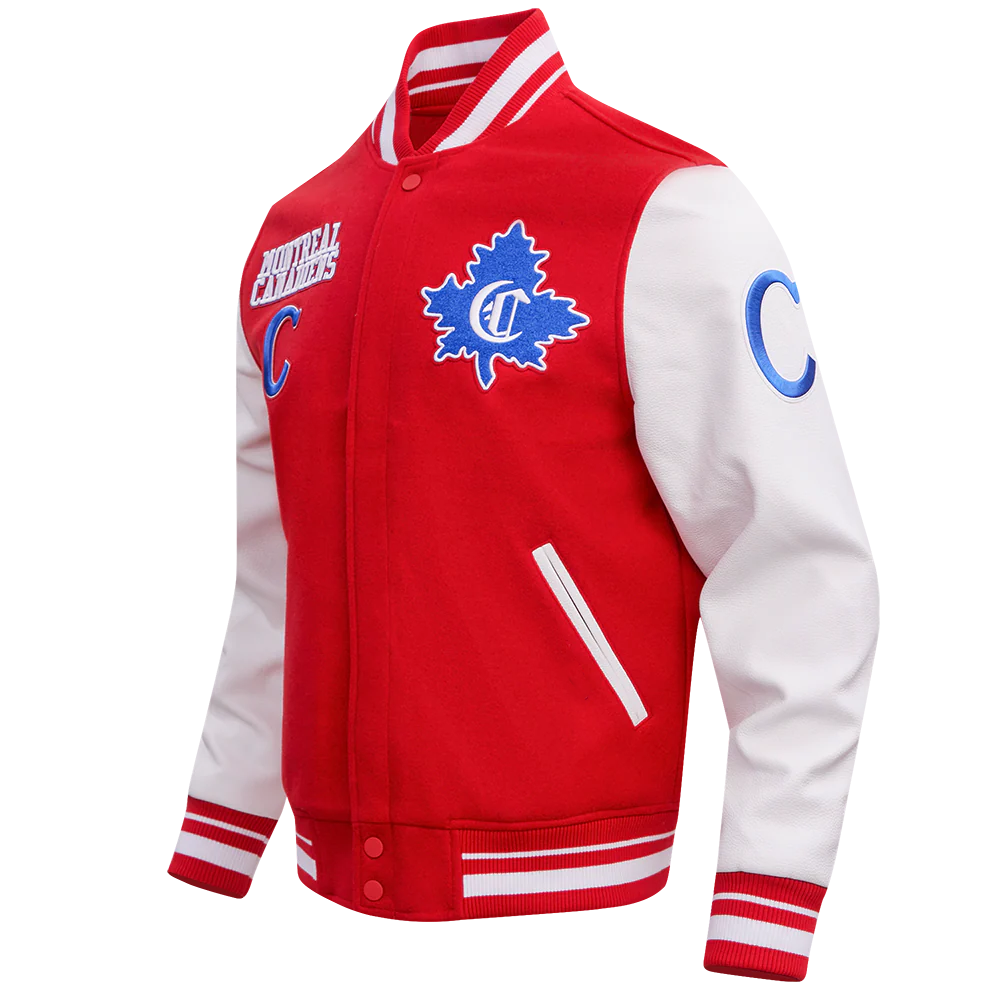 NHL MONTREAL CANADIENS RETRO CLASSIC MEN'S RIB WOOL VARSITY JACKET