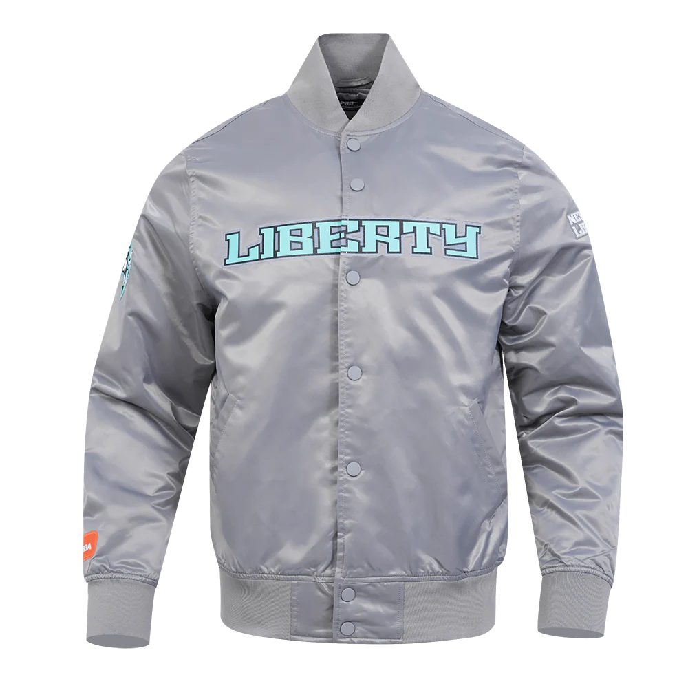 WNBA NEW YORK LIBERTY CLASSIC CHENILLE MEN'S SATIN JACKET