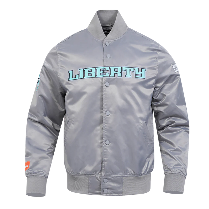 WNBA NEW YORK LIBERTY CLASSIC CHENILLE MEN'S SATIN JACKET