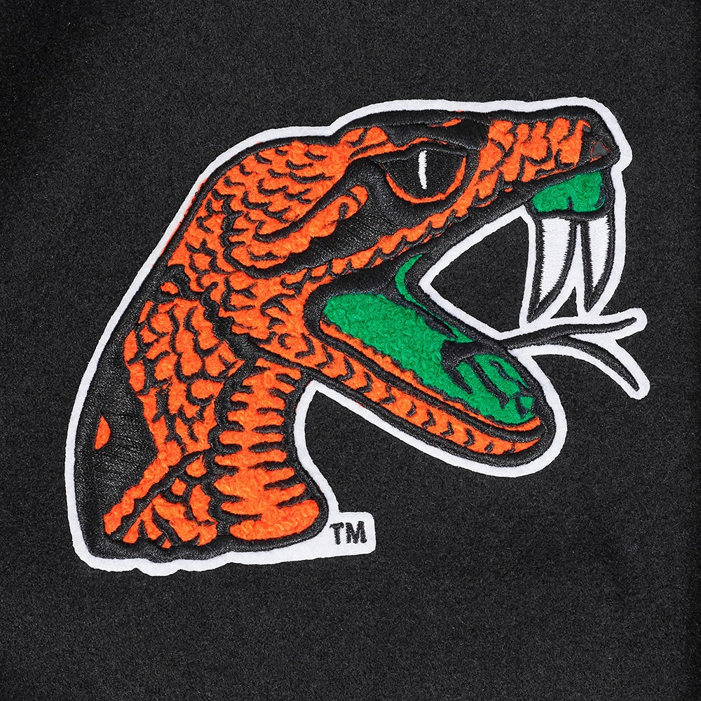 FLORIDA A&M UNIVERSITY CLASSIC RIB WOOL VARSITY JACKET